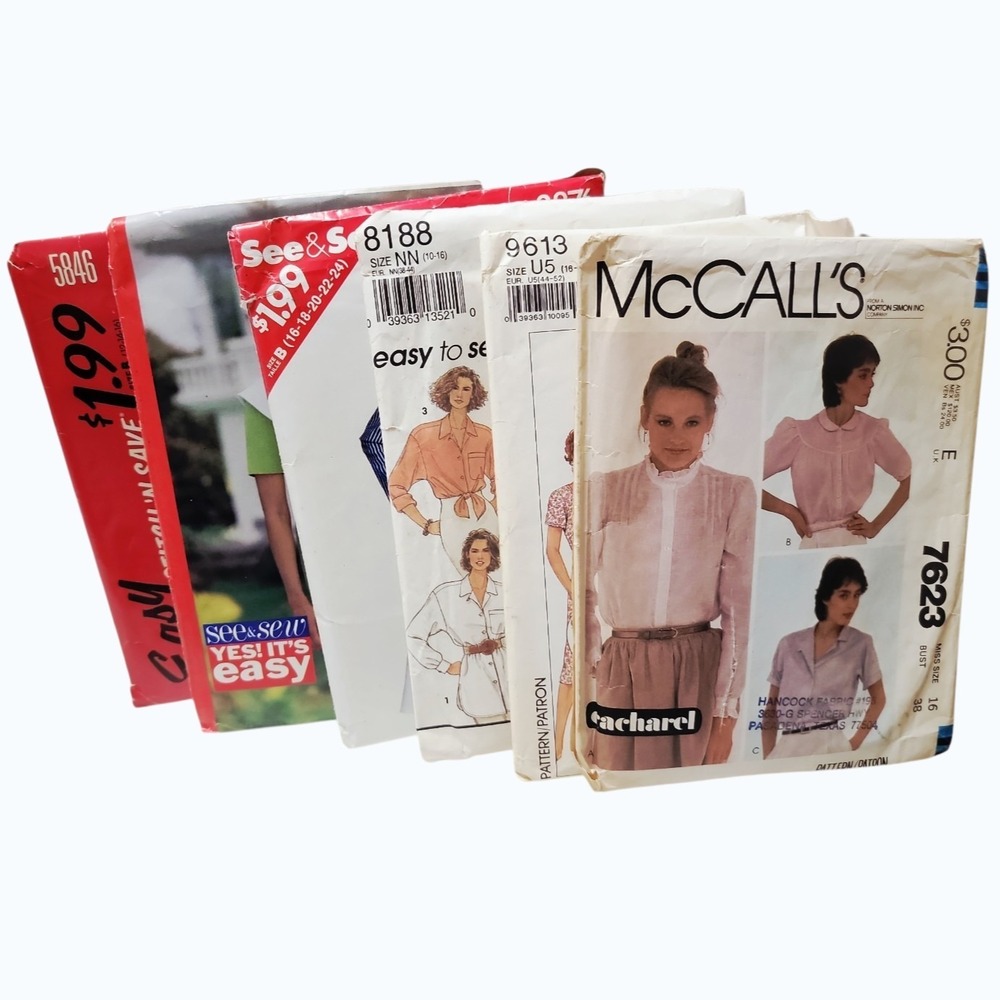 Vintage Sewing Pattern Lot McCall's Simplicity Butterick Misses Dress Plus Size